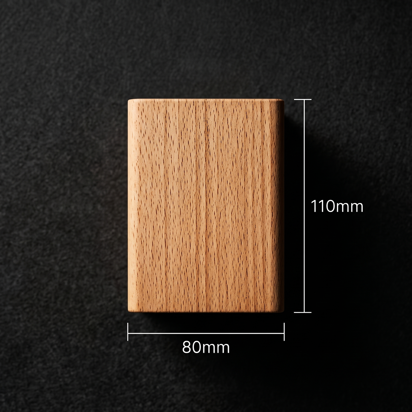Solid Wood Pen Holder Block | Heavyweight Desk Organization