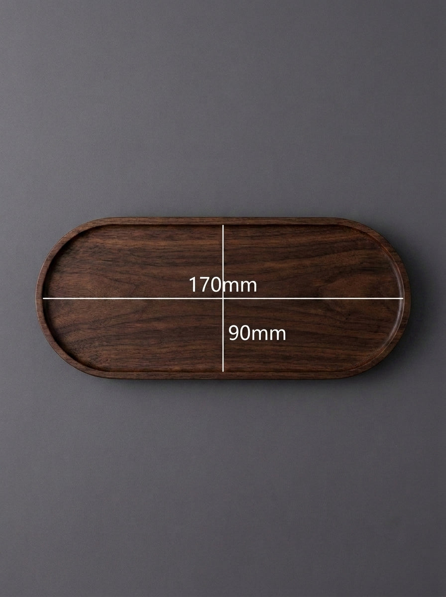 Solid Wood Oval Tray | Workspace Clutter Organization