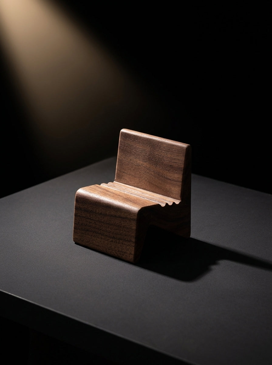 Solid Wood Phone Stand | Vertical Device Organizer