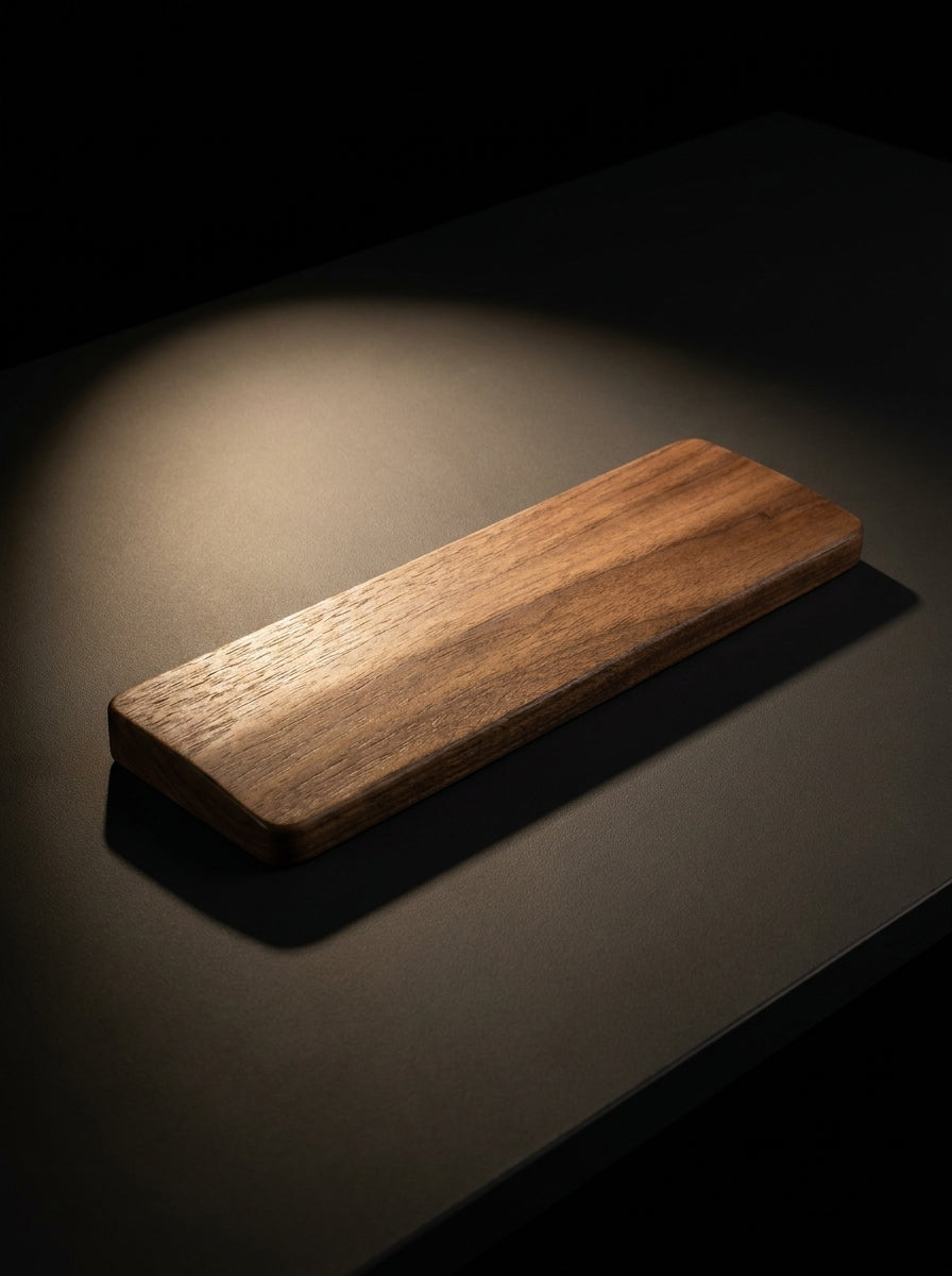 Solid Walnut Keyboard Wrist Rest | Ergonomic Typing Support
