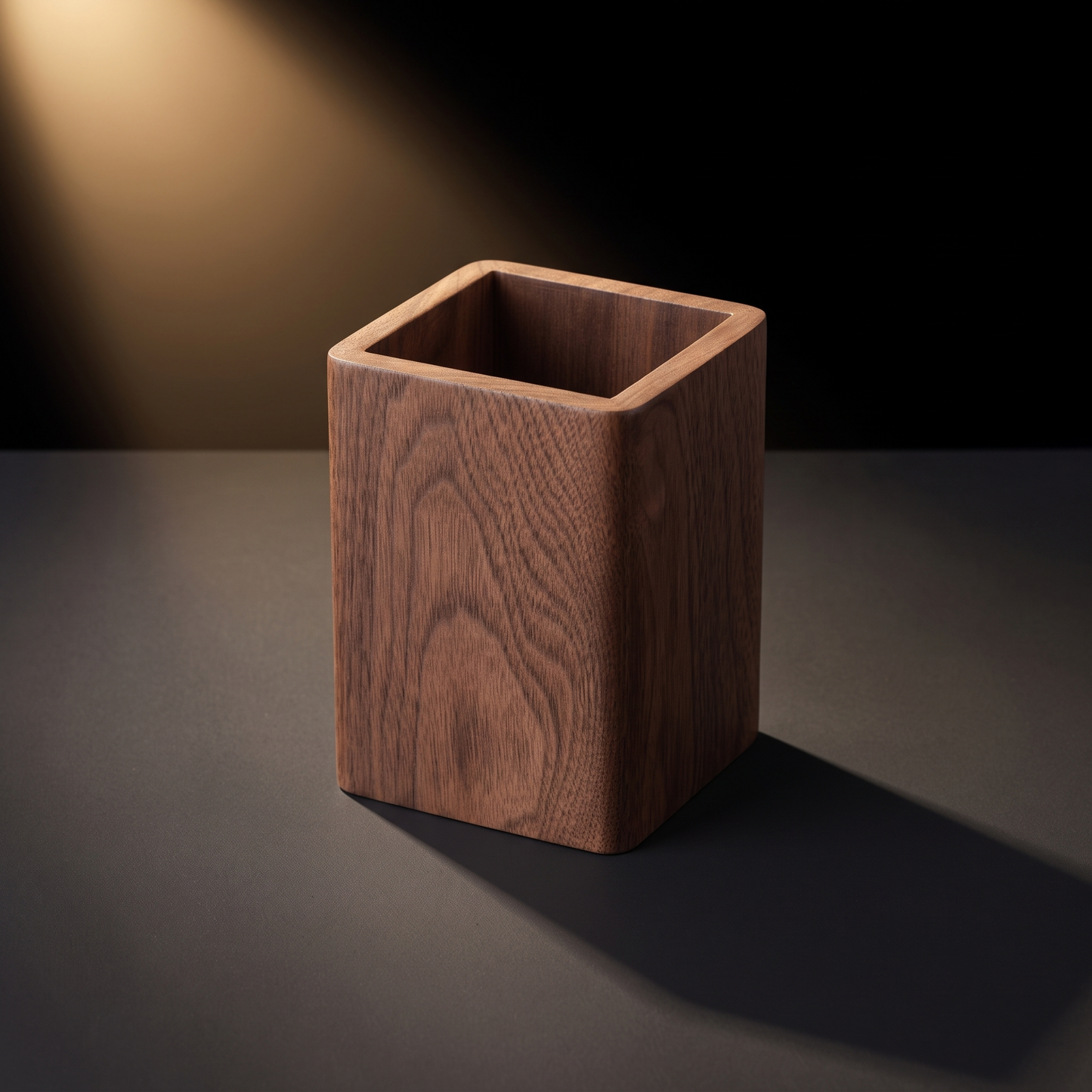 Solid Wood Pen Holder Block | Heavyweight Desk Organization