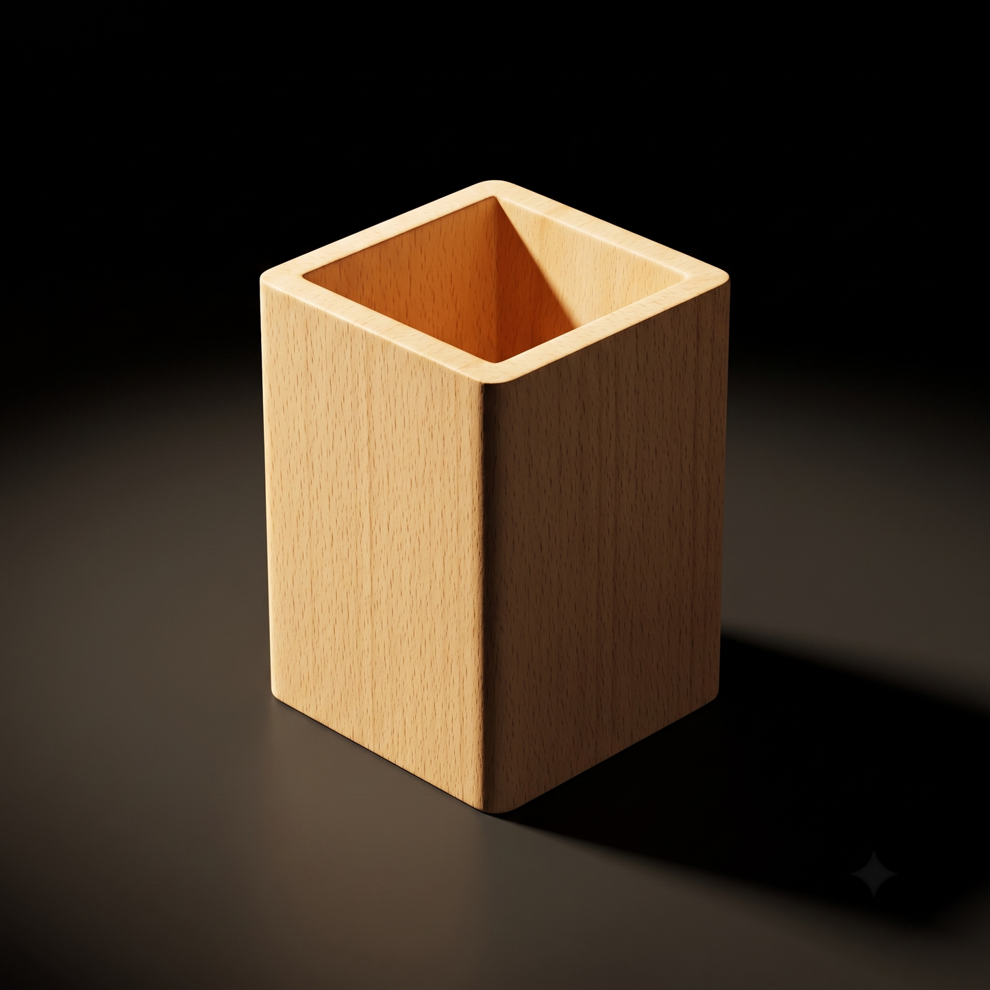 Solid Wood Pen Holder Block | Heavyweight Desk Organization