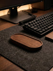 Solid Wood Oval Tray | Workspace Clutter Organization